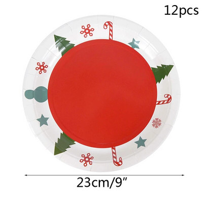 Χριστουγεννιάτικα επιτραπέζια σκεύη μιας χρήσης Φλιτζάνια χαρτοπετσέτας Natal Noel Navidad 2024 Πρωτοχρονιά Χριστουγεννιάτικα είδη διακόσμησης τραπεζιού για πάρτι σπιτιού
