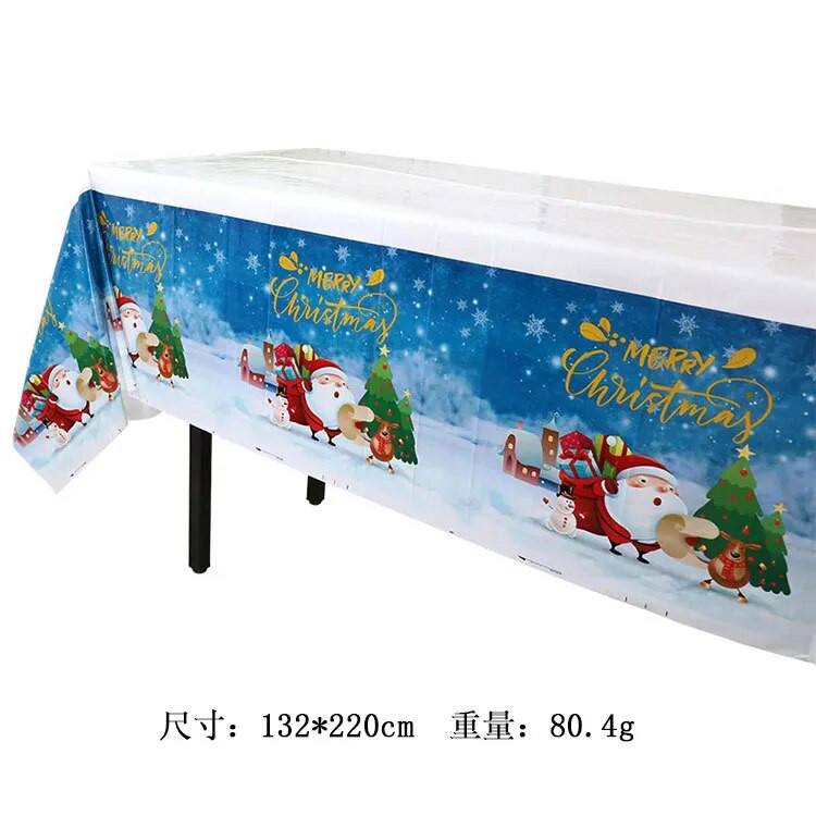 10 Guests Χριστουγεννιάτικα σετ επιτραπέζια σκεύη μιας χρήσης Cartoon Άγιος Βασίλης Χριστουγεννιάτικο δέντρο με νιφάδες χιονιού χαρτοπετσέτες Χαρούμενα Χριστούγεννα διακόσμηση για το σπίτι