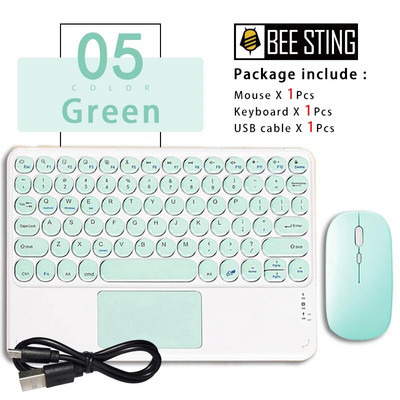 Ποντίκι πληκτρολογίου Bluetooth με επιφάνεια αφής για iPad Xiaomi Pad5 Samsung Huawei Tablet φορητό ασύρματο Mini Teclados Κορεάτικα Ισπανικά