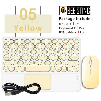 Ποντίκι πληκτρολογίου Bluetooth με επιφάνεια αφής για iPad Xiaomi Pad5 Samsung Huawei Tablet φορητό ασύρματο Mini Teclados Κορεάτικα Ισπανικά