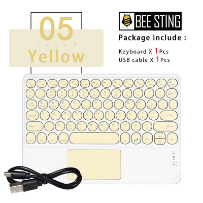 Ποντίκι πληκτρολογίου Bluetooth με επιφάνεια αφής για iPad Xiaomi Pad5 Samsung Huawei Tablet φορητό ασύρματο Mini Teclados Κορεάτικα Ισπανικά