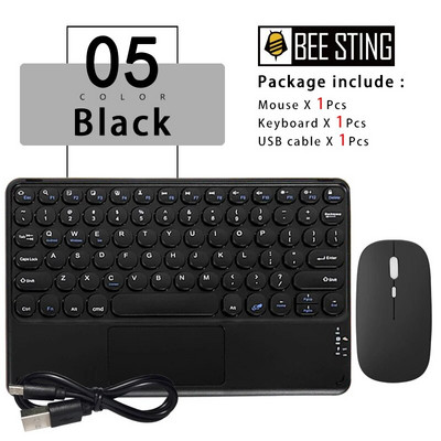 Ποντίκι πληκτρολογίου Bluetooth με επιφάνεια αφής για iPad Xiaomi Pad5 Samsung Huawei Tablet φορητό ασύρματο Mini Teclados Κορεάτικα Ισπανικά