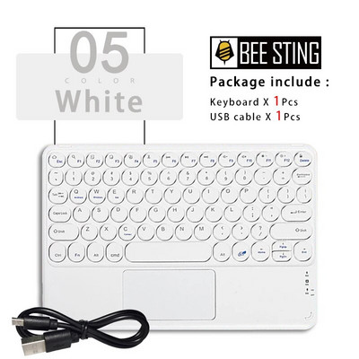 Ποντίκι πληκτρολογίου Bluetooth με επιφάνεια αφής για iPad Xiaomi Pad5 Samsung Huawei Tablet φορητό ασύρματο Mini Teclados Κορεάτικα Ισπανικά