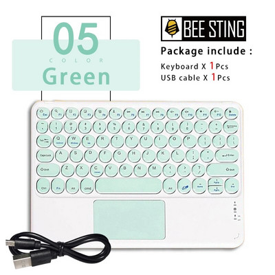 Ποντίκι πληκτρολογίου Bluetooth με επιφάνεια αφής για iPad Xiaomi Pad5 Samsung Huawei Tablet φορητό ασύρματο Mini Teclados Κορεάτικα Ισπανικά