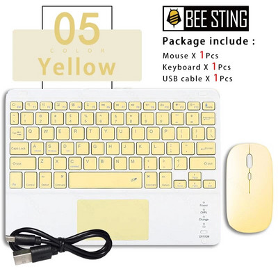 Ποντίκι πληκτρολογίου Bluetooth με επιφάνεια αφής για iPad Xiaomi Pad5 Samsung Huawei Tablet φορητό ασύρματο Mini Teclados Κορεάτικα Ισπανικά