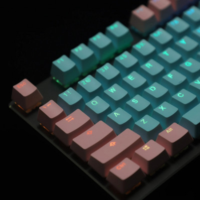 124 Key PBT Doubleshot Backlit 96 75% 68 Keycaps Carbon Keycap Miami για MX Mechanical Keyboard FC980M KBD75 61 87 104 Keychron