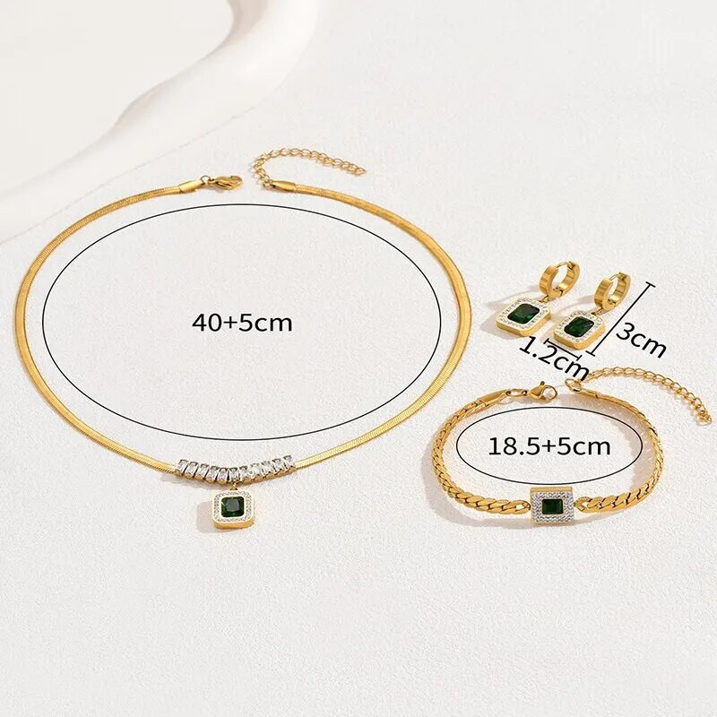 Φύλλο Floral τετράγωνο κοσμηματοπωλείο με ρυθμιζόμενη αλυσίδα φιδιού χάλκινο ζιργκόν για γυναίκα σε μοντέρνο πάρτι καθημερινά