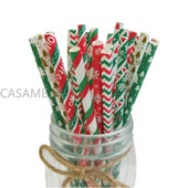 25 τμχ Χριστουγεννιάτικα χάρτινα καλαμάκια Snowflake Drinking Straw Merry Christmas Decorations Home Χριστουγεννιάτικα Πρωτοχρονιάτικα πάρτι Προμήθειες