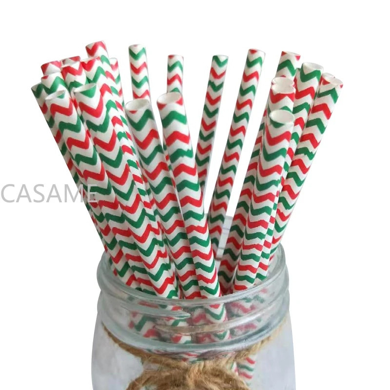 25 τμχ Χριστουγεννιάτικα χάρτινα καλαμάκια Snowflake Drinking Straw Merry Christmas Decorations Home Χριστουγεννιάτικα Πρωτοχρονιάτικα πάρτι Προμήθειες