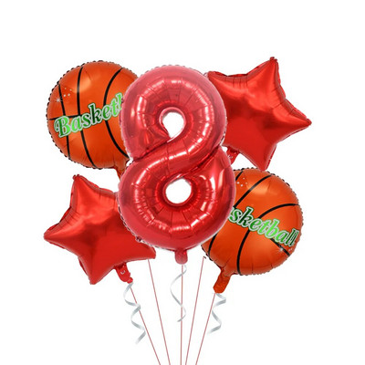 Krepšinio gimtadienio šventės dekoravimas Sportinis popierinis puodelis Lėkštės Servetėlės Dekoras Stalo reikmenys Fonas Vakarėlio reikmenys Žaislai berniukams Dovana