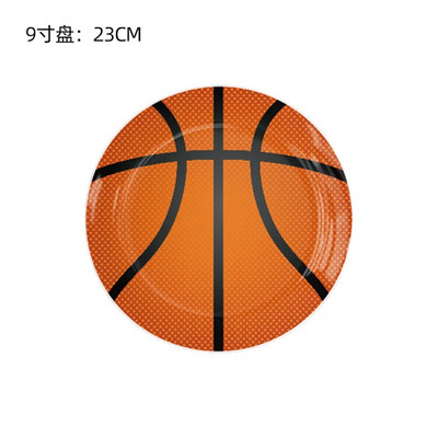 Krepšinio gimtadienio šventės dekoravimas Sportinis popierinis puodelis Lėkštės Servetėlės Dekoras Stalo reikmenys Fonas Vakarėlio reikmenys Žaislai berniukams Dovana