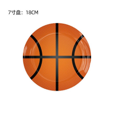 Krepšinio gimtadienio šventės dekoravimas Sportinis popierinis puodelis Lėkštės Servetėlės Dekoras Stalo reikmenys Fonas Vakarėlio reikmenys Žaislai berniukams Dovana