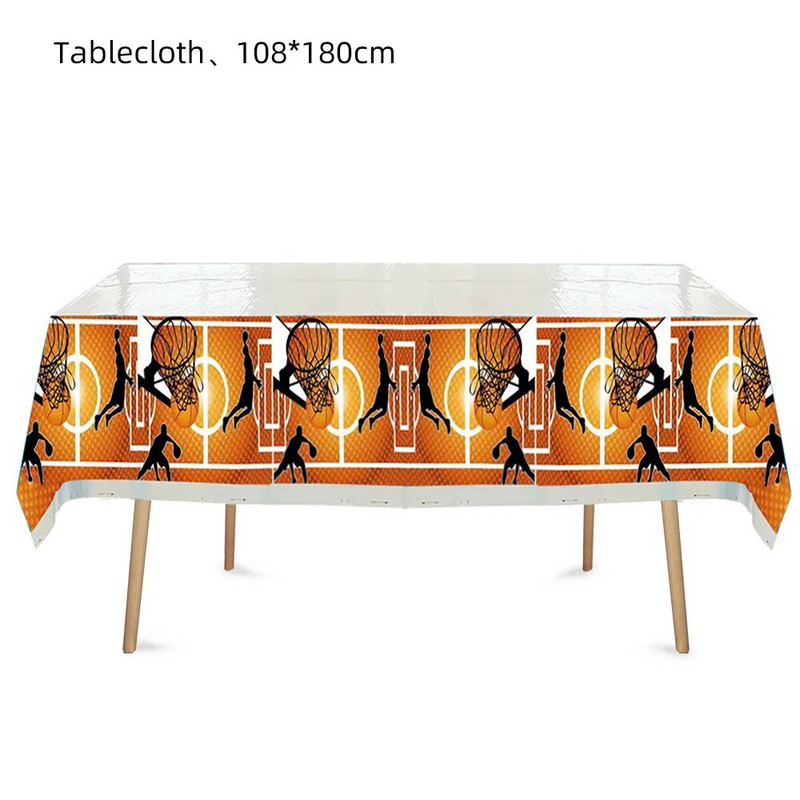 Krepšinio gimtadienio šventės dekoravimas Sportinis popierinis puodelis Lėkštės Servetėlės Dekoras Stalo reikmenys Fonas Vakarėlio reikmenys Žaislai berniukams Dovana
