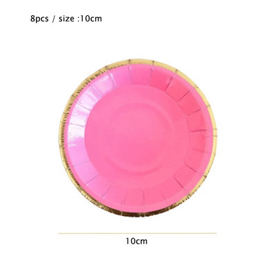 Χρυσό τριαντάφυλλο σερβίτσιο μιας χρήσης Χάρτινα πιάτα για πάρτι Φλιτζάνι Παιδικές μπομπονιέρες γενεθλίων Προμήθειες για πάρτι Διακόσμηση γάμου Κόκκινα σετ σερβίτσιων