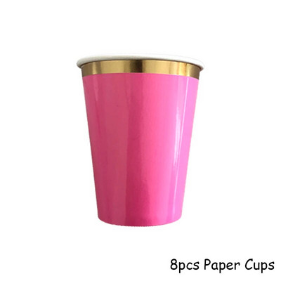 Χρυσό τριαντάφυλλο σερβίτσιο μιας χρήσης Χάρτινα πιάτα για πάρτι Φλιτζάνι Παιδικές μπομπονιέρες γενεθλίων Προμήθειες για πάρτι Διακόσμηση γάμου Κόκκινα σετ σερβίτσιων