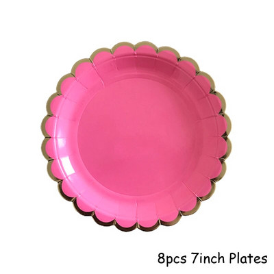 Χρυσό τριαντάφυλλο σερβίτσιο μιας χρήσης Χάρτινα πιάτα για πάρτι Φλιτζάνι Παιδικές μπομπονιέρες γενεθλίων Προμήθειες για πάρτι Διακόσμηση γάμου Κόκκινα σετ σερβίτσιων