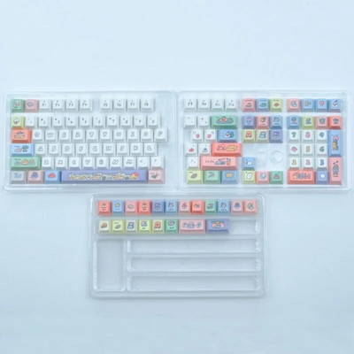 1 Set Smiling Face PBT Keycaps Dye Sublimation Cherry Profile for Mx Switches Mechanical Keyboard 129 Keys Cherry Keycap
