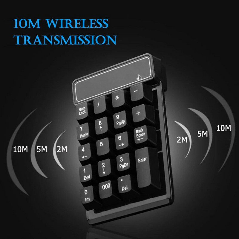 Ασύρματο μίνι ψηφιακό πληκτρολόγιο 19/35 πλήκτρων επαναφορτιζόμενο αριθμητικό πληκτρολόγιο 2,4 GHz για Tablet φορητού υπολογιστή φορητού υπολογιστή λογιστικού ταμείου