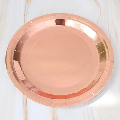 Διακοσμήσεις γενεθλίων σε ροζ χρυσό Σετ σερβίτσιο μιας χρήσης Χάρτινο κύπελλο Διακοσμήσεις για πάρτι γενεθλίων γάμου ενηλίκων Παιδικό Babyshower Girl