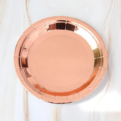 Διακοσμήσεις γενεθλίων σε ροζ χρυσό Σετ σερβίτσιο μιας χρήσης Χάρτινο κύπελλο Διακοσμήσεις για πάρτι γενεθλίων γάμου ενηλίκων Παιδικό Babyshower Girl