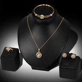 4 ΤΕΜ. Σετ κολιέ αγάπης κοστούμι δαχτυλίδι σκουλαρίκια βραχιόλι Σετ κοσμήματα Γυναικεία κοσμήματα σετ νυφικών αξεσουάρ για γυναίκες