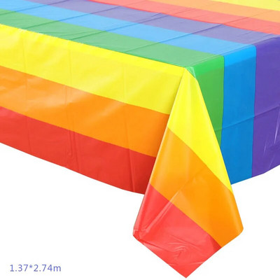 Χρόνια πολλά σερβίτσια μιας χρήσης Χρωματιστά χάρτινα ποτήρια ουράνιο τόξο Πιάτα διακόσμηση τραπεζιού Παιδικό 1ο κοριτσίστικο πάρτι γενεθλίων