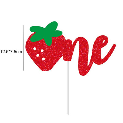 1σετ Επιτραπέζιο σκεύος μίας χρήσης Φράουλα με Χαρτί Πύργος Φράουλα Μπαλόνι για Παιδιά Καλοκαιρινά Φρούτα Διακόσμηση πάρτι γενεθλίων