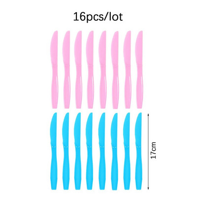 8 τεμ/συσκευασία Ροζ μπλε πιρούνια μιας χρήσης Macaron Χρώμα Πλαστικά μαχαίρια Κουτάλια για γενέθλια Πιρούνια διακόσμησης Χριστουγεννιάτικου πάρτι