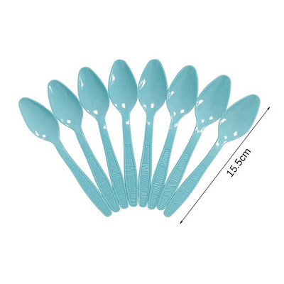 8 τεμ/συσκευασία Ροζ μπλε πιρούνια μιας χρήσης Macaron Χρώμα Πλαστικά μαχαίρια Κουτάλια για γενέθλια Πιρούνια διακόσμησης Χριστουγεννιάτικου πάρτι