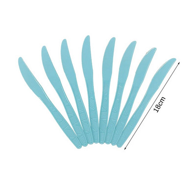 8 τεμ/συσκευασία Ροζ μπλε πιρούνια μιας χρήσης Macaron Χρώμα Πλαστικά μαχαίρια Κουτάλια για γενέθλια Πιρούνια διακόσμησης Χριστουγεννιάτικου πάρτι