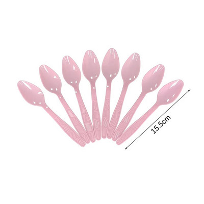 8 τεμ/συσκευασία Ροζ μπλε πιρούνια μιας χρήσης Macaron Χρώμα Πλαστικά μαχαίρια Κουτάλια για γενέθλια Πιρούνια διακόσμησης Χριστουγεννιάτικου πάρτι