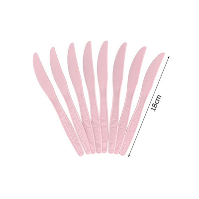 8 τεμ/συσκευασία Ροζ μπλε πιρούνια μιας χρήσης Macaron Χρώμα Πλαστικά μαχαίρια Κουτάλια για γενέθλια Πιρούνια διακόσμησης Χριστουγεννιάτικου πάρτι