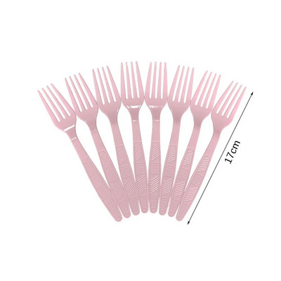 8 τεμ/συσκευασία Ροζ μπλε πιρούνια μιας χρήσης Macaron Χρώμα Πλαστικά μαχαίρια Κουτάλια για γενέθλια Πιρούνια διακόσμησης Χριστουγεννιάτικου πάρτι