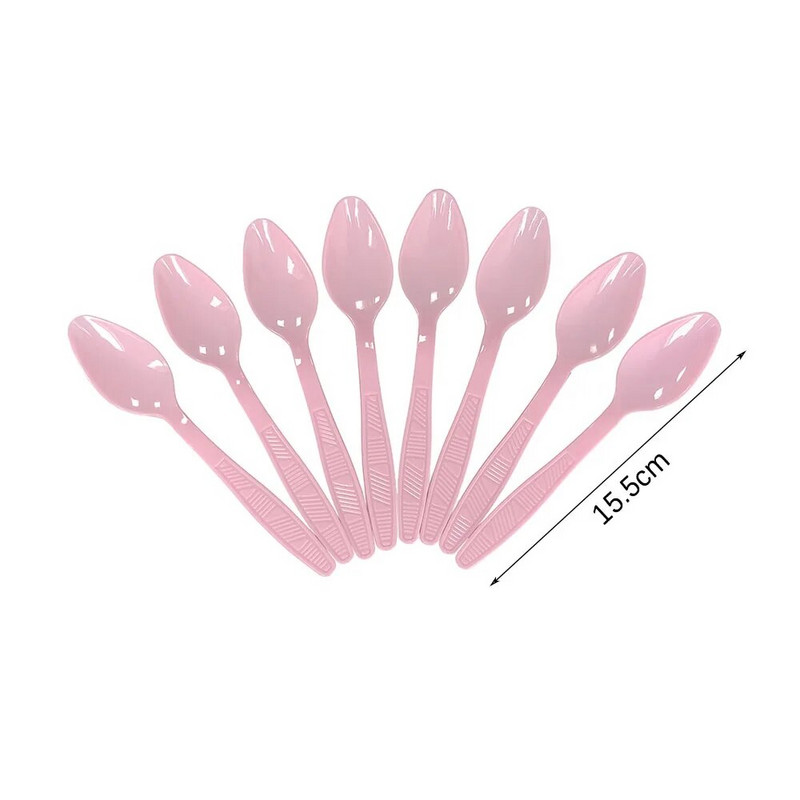 8 τεμ/συσκευασία Ροζ μπλε πιρούνια μιας χρήσης Macaron Χρώμα Πλαστικά μαχαίρια Κουτάλια για γενέθλια Πιρούνια διακόσμησης Χριστουγεννιάτικου πάρτι