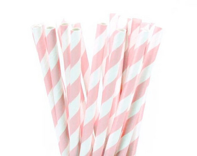 Νέα 25 τμχ/παρτίδα ανοιχτό ροζ χάρτινα καλαμάκια για cupcake Flags Παιδική τούρτα γενεθλίων Διακόσμηση εκδήλωσης για πάρτι