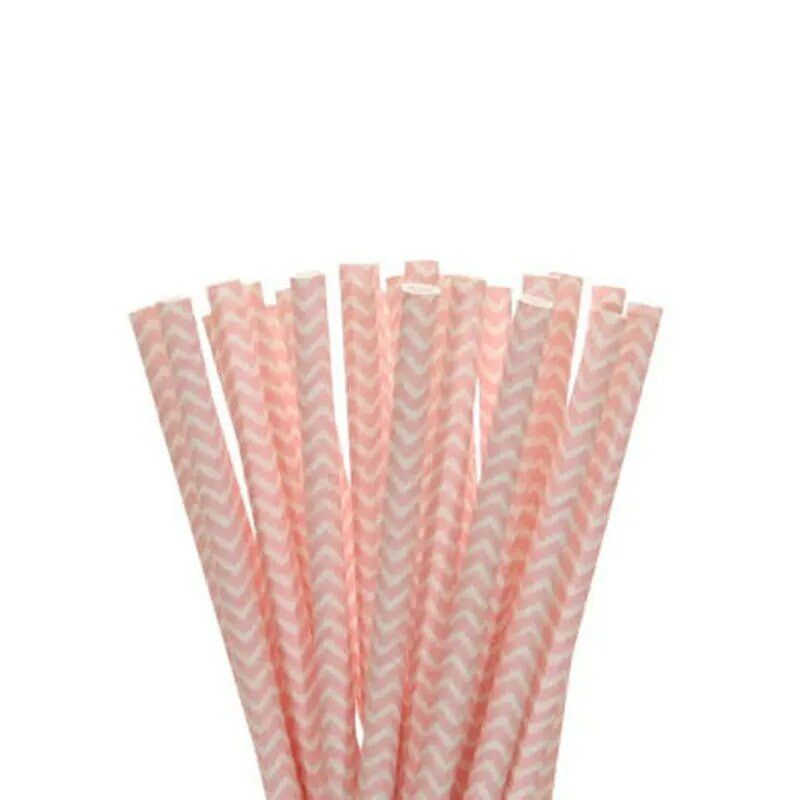 Νέα 25 τμχ/παρτίδα ανοιχτό ροζ χάρτινα καλαμάκια για cupcake Flags Παιδική τούρτα γενεθλίων Διακόσμηση εκδήλωσης για πάρτι