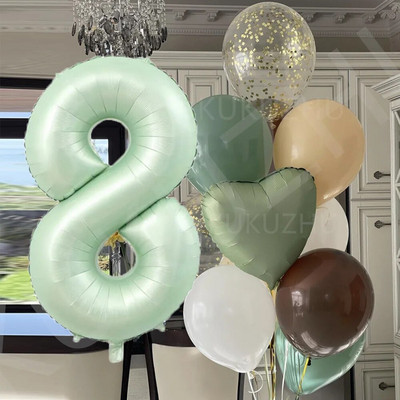 Sage Green Σετ σερβίτσιο μιας χρήσης Χάρτινα πιάτα Χαρτοπετσέτες Ζούγκλα Σαφάρι Διακόσμηση πάρτι γενεθλίων Παιδικό ντους για μωρά προμήθειες γάμου