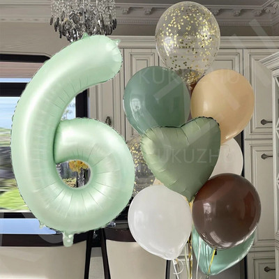 Sage Green Σετ σερβίτσιο μιας χρήσης Χάρτινα πιάτα Χαρτοπετσέτες Ζούγκλα Σαφάρι Διακόσμηση πάρτι γενεθλίων Παιδικό ντους για μωρά προμήθειες γάμου