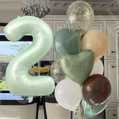 Sage Green Σετ σερβίτσιο μιας χρήσης Χάρτινα πιάτα Χαρτοπετσέτες Ζούγκλα Σαφάρι Διακόσμηση πάρτι γενεθλίων Παιδικό ντους για μωρά προμήθειες γάμου