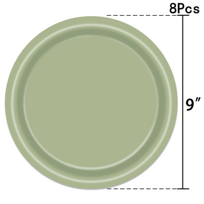 Sage Green Σετ σερβίτσιο μιας χρήσης Χάρτινα πιάτα Χαρτοπετσέτες Ζούγκλα Σαφάρι Διακόσμηση πάρτι γενεθλίων Παιδικό ντους για μωρά προμήθειες γάμου