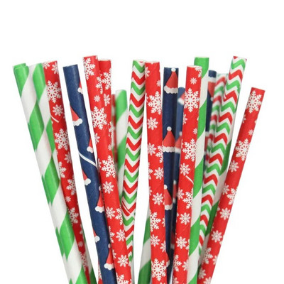 Zilue 25 τεμ./συσκευασία Πολύχρωμο Chevron ριγέ πουά χαρτί με άχυρο Χυμό για πάρτι γενεθλίων Baby Showers Προμήθειες εστιατορίου