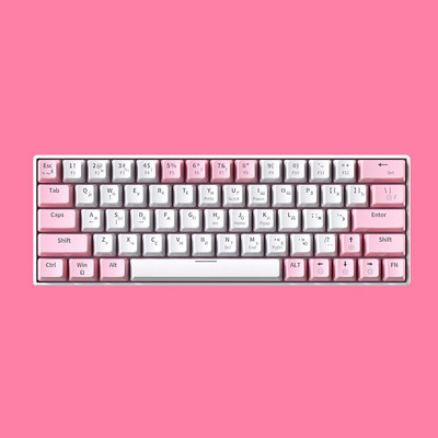 ZA646 Ενσύρματο μηχανικό πληκτρολόγιο παιχνιδιών για Gamer Ρωσικά/Αγγλικά 63 πλήκτρα με οπίσθιο φωτισμό Hot-swap Mini Game Πληκτρολόγιο 60% για ταξίδια