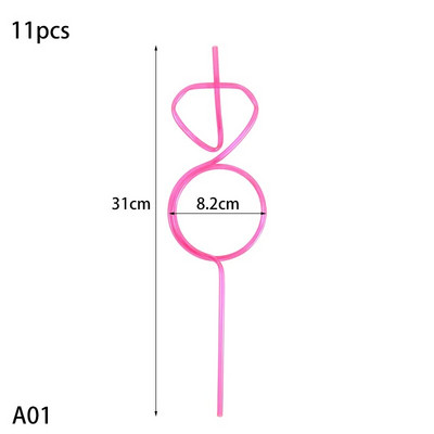 10 τμχ Γαμήλιο πάρτι Ροζ διαμαντένιο δαχτυλίδι άχυρο Bachelor Hen Party Ποτό Πλαστικό άχυρο Χαβάης προμήθειες διακοπών Δώρα παράνυμφων