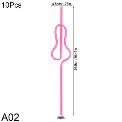 10 τμχ Γαμήλιο πάρτι Ροζ διαμαντένιο δαχτυλίδι άχυρο Bachelor Hen Party Ποτό Πλαστικό άχυρο Χαβάης προμήθειες διακοπών Δώρα παράνυμφων