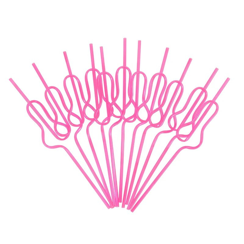 10 τμχ Γαμήλιο πάρτι Ροζ διαμαντένιο δαχτυλίδι άχυρο Bachelor Hen Party Ποτό Πλαστικό άχυρο Χαβάης προμήθειες διακοπών Δώρα παράνυμφων