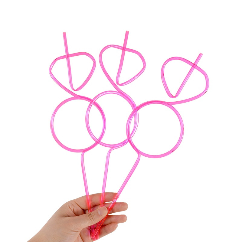 10 τμχ Γαμήλιο πάρτι Ροζ διαμαντένιο δαχτυλίδι άχυρο Bachelor Hen Party Ποτό Πλαστικό άχυρο Χαβάης προμήθειες διακοπών Δώρα παράνυμφων