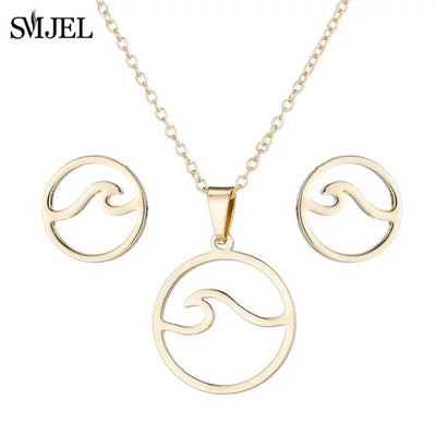 Κολιέ από ανοξείδωτο ατσάλι Tree of Life για γυναίκες Bohemian Women Ανδρικό Σχήμα Celtic Lover Tree σκουλαρίκια Σετ κοσμημάτων σε χρυσό χρώμα