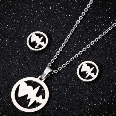 Κολιέ από ανοξείδωτο ατσάλι Tree of Life για γυναίκες Bohemian Women Ανδρικό Σχήμα Celtic Lover Tree σκουλαρίκια Σετ κοσμημάτων σε χρυσό χρώμα