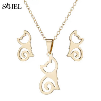 Κολιέ από ανοξείδωτο ατσάλι Tree of Life για γυναίκες Bohemian Women Ανδρικό Σχήμα Celtic Lover Tree σκουλαρίκια Σετ κοσμημάτων σε χρυσό χρώμα