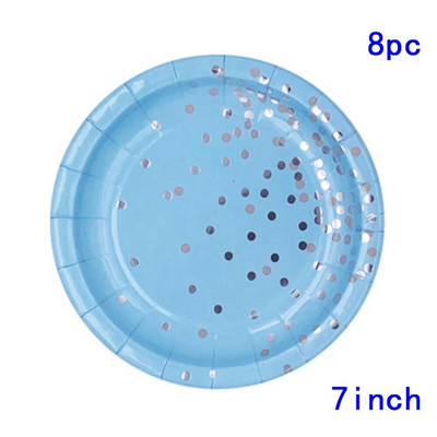 Χάρτινα πιάτα μιας χρήσης Sea Animals Blue Narwhal Under The Sea Party Dessert Χαρτί πιάτο σερβίτσιο Χρόνια πολλά Προμήθειες για πάρτι